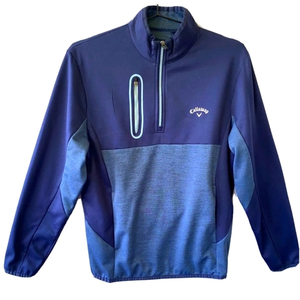 Men’s Blue Callaway 1/4 Zip‎ Long Sleeve Pullover, Size Small.